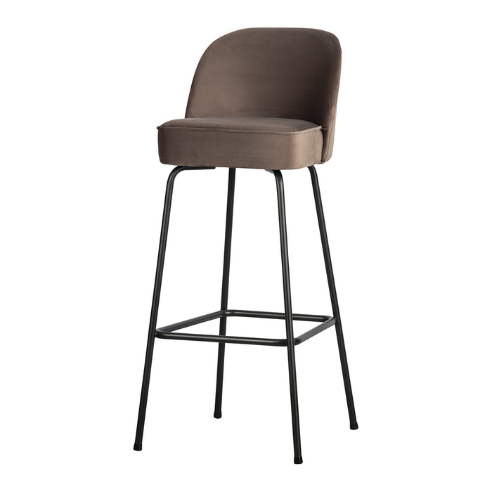 WOOOD Vogue Barkruk H 103 cm - Fluweel - Nougat
