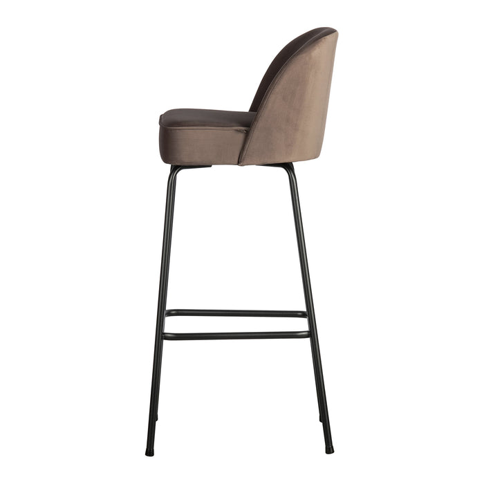 WOOOD Vogue Barkruk H 103 cm - Fluweel - Nougat