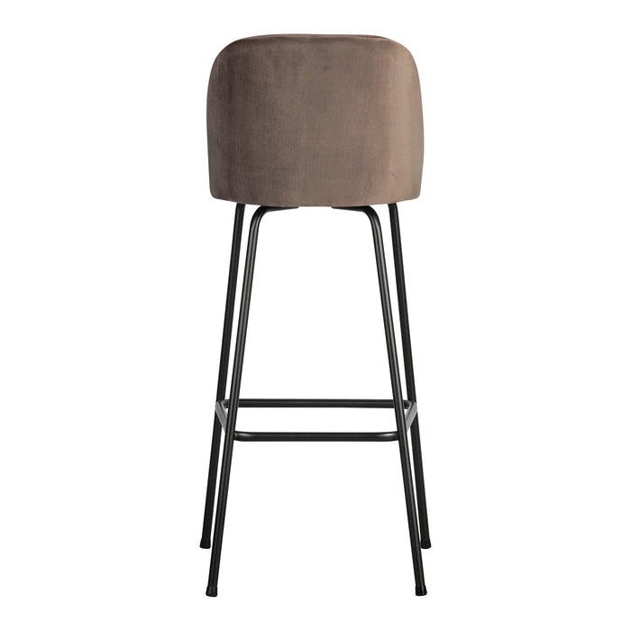 WOOOD Vogue Barkruk H 103 cm - Fluweel - Nougat
