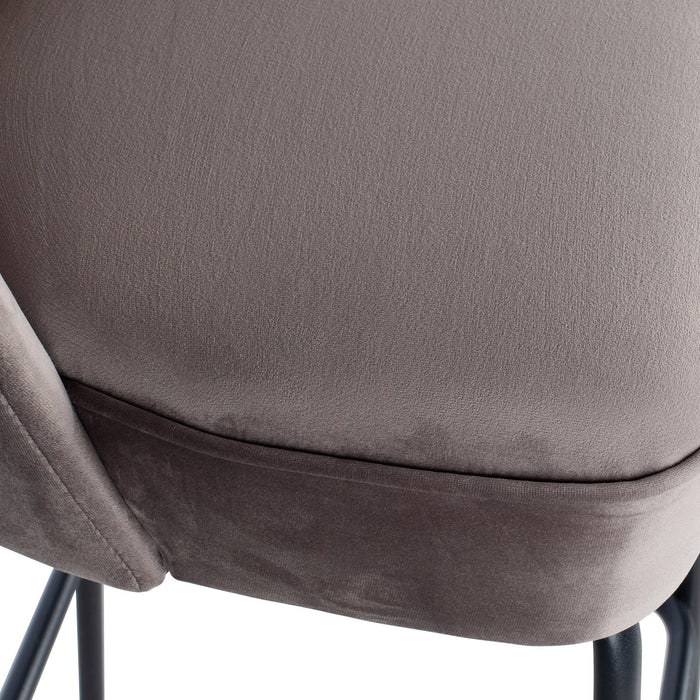 WOOOD Vogue Barkruk H 103 cm - Fluweel - Nougat