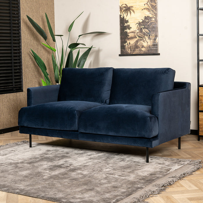 Bronx71 Velvet bank 2,5-zits Denver blauw