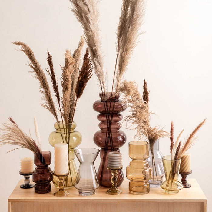 present time Courtly Vaas Medium - Chocolade bruin