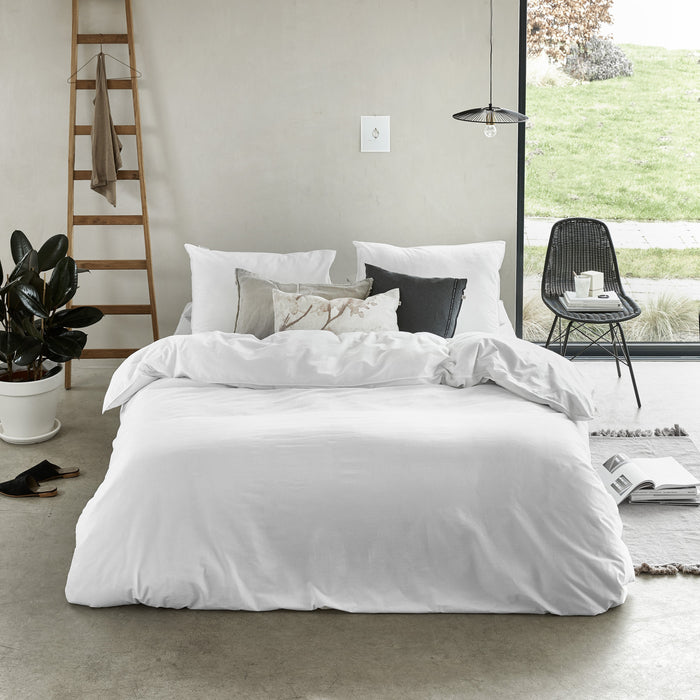 Walra Vintage Cotton Dekbedovertrek 240 x 220/240 cm - Wit