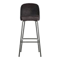 WOOOD Vogue Barkruk H 103 cm - Ecoleer - Zwart