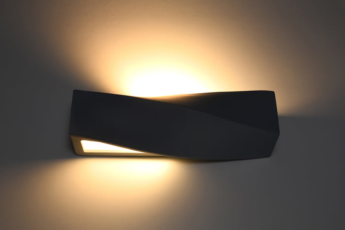 Sollux Wandlamp Sigma gips zwart
