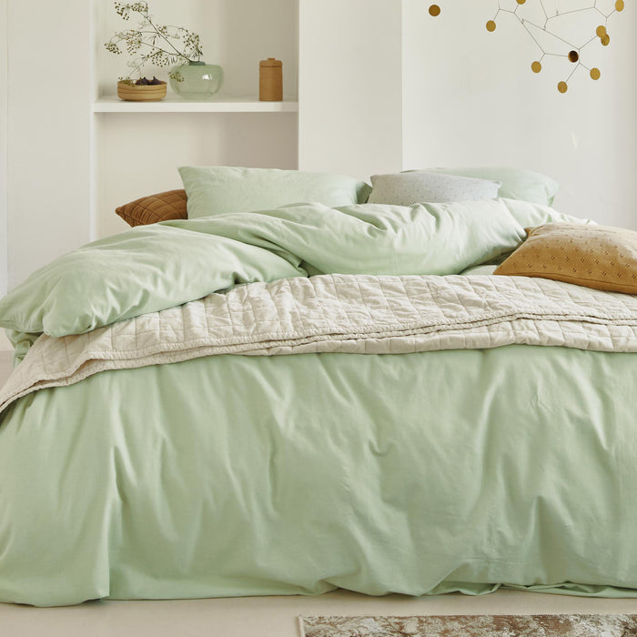 Essenza Guy Dekbedovertrek 140 x 220 cm - Pistache