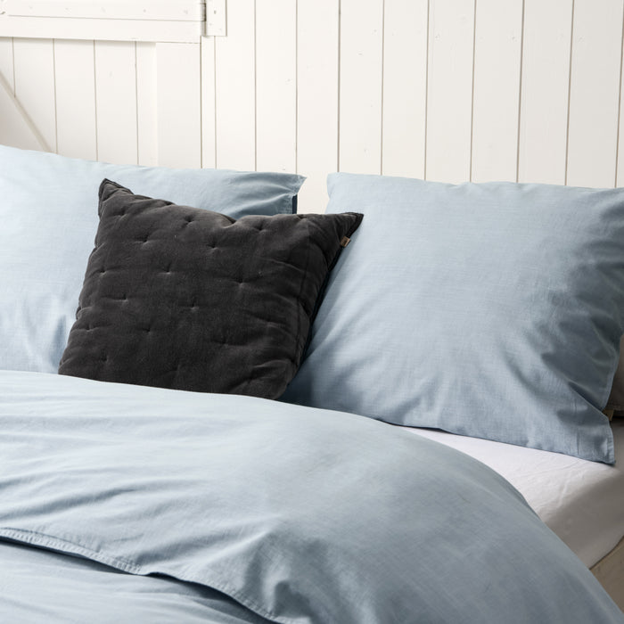 Walra Vintage Cotton Dekbedovertrek 240 x 220/240 cm - Jeans Blauw