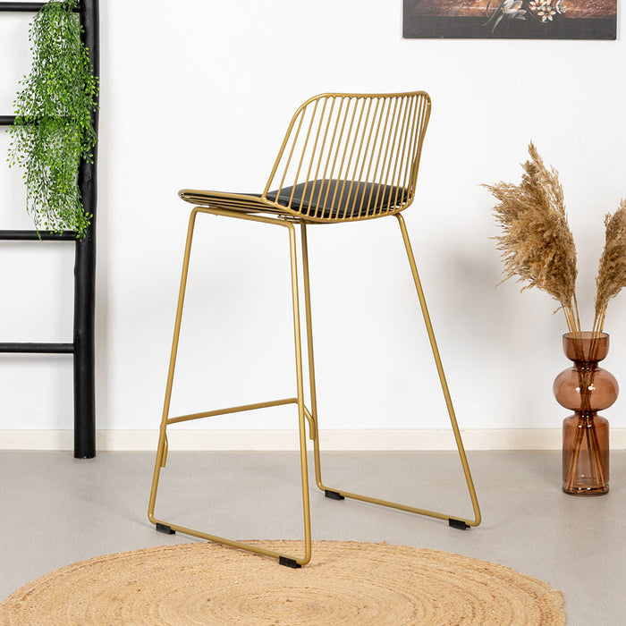 Livin24 Design barkruk Jenny goud 67 cm