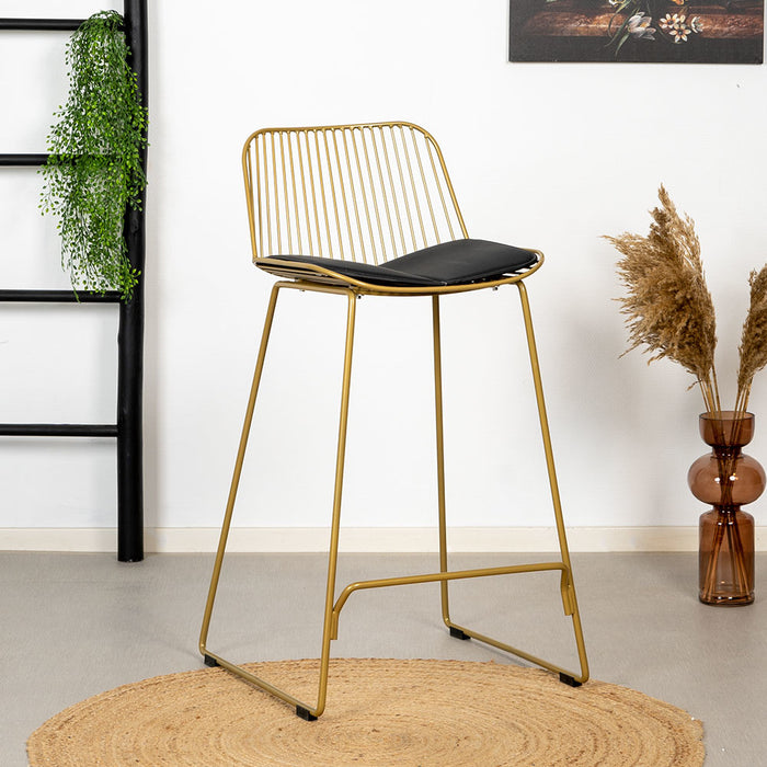 Livin24 Design barkruk Jenny goud 67 cm