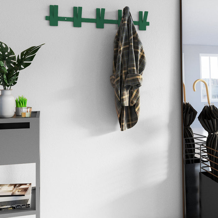 Gorillz Incision - Wandkapstok - 10 kapstokhaken - Groen