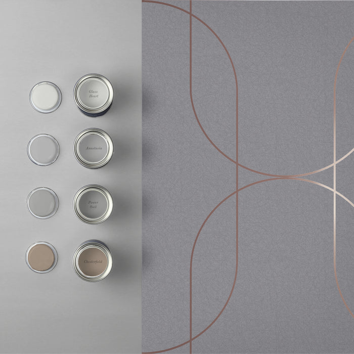 Graham & Brown - Vliesbehang - Palais Grey & Rose Gold - 10mx53cm