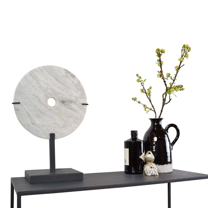 LOFT42 Circle Ornament op Voet - Marmer - Metaal - Ø30