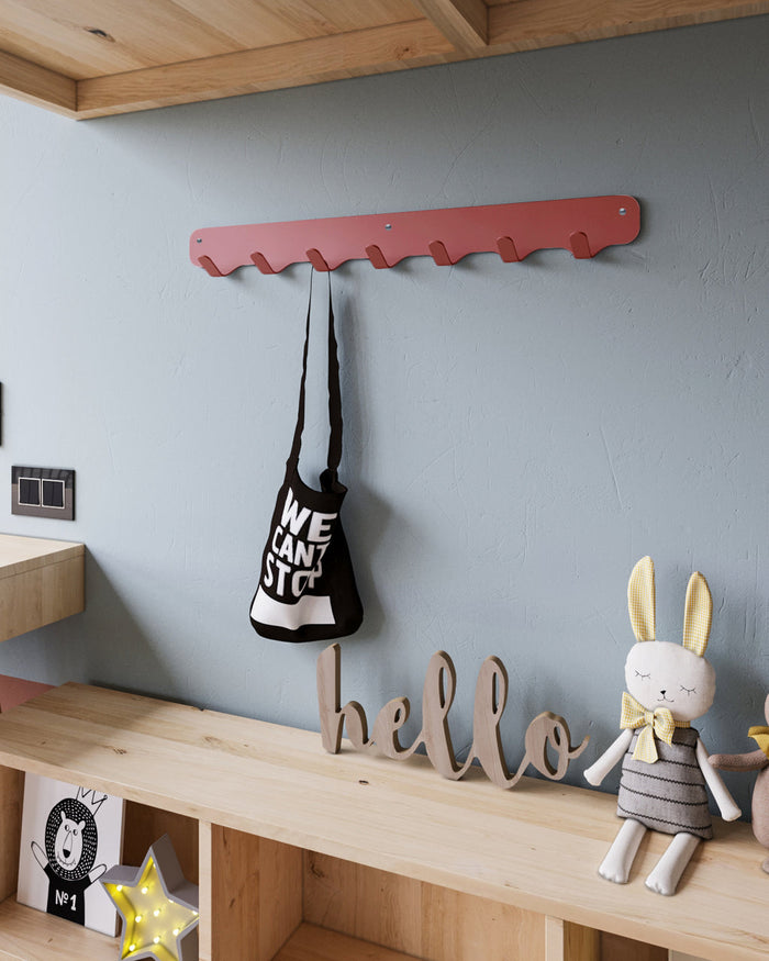 Gorillz Rounded Seven - Wandkapstok - 67 x 6 x 7,8 mm - Rood