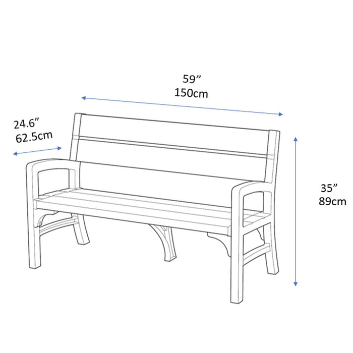 Keter Montero tuinbank 3 zits tuinbank