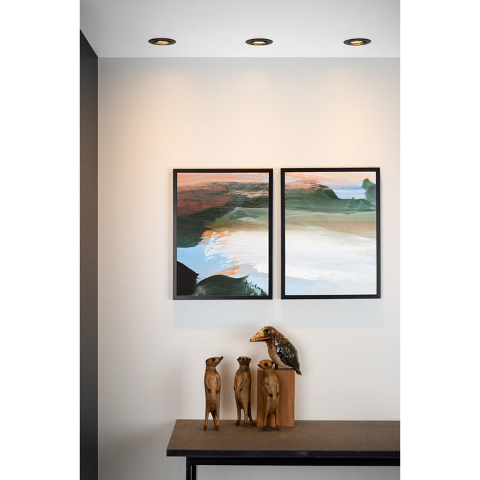 FOCUS Inbouwspot Ø 8,1 LED Dimb. Zwart - Set van 3