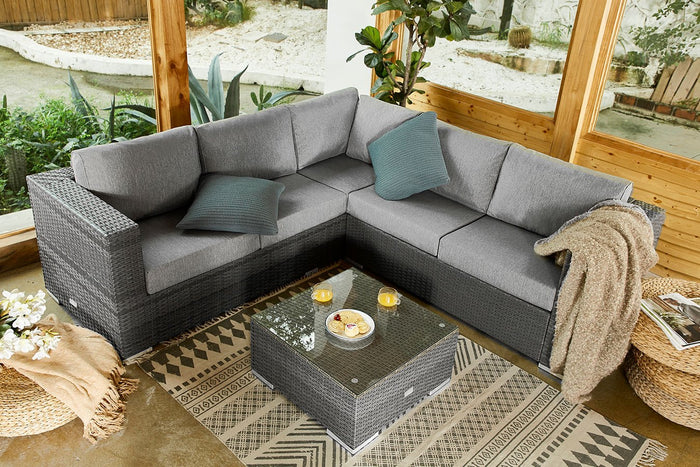 Feel Home - Alu Wicker Corner loungeset - Messina II