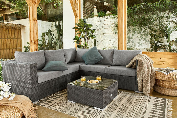Feel Home - Alu Wicker Corner loungeset - Messina II