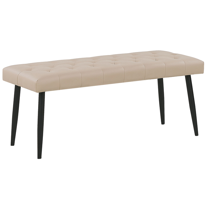 Beliani - ESSONNE - Slaapkamerset - Beige - 180 x 200 cm - Kunstleer