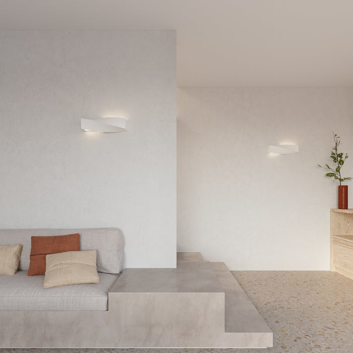 Sollux Wandlamp Sigma L 42 cm gips wit