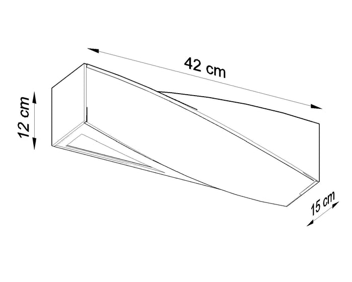 Sollux Wandlamp Sigma L 42 cm gips wit