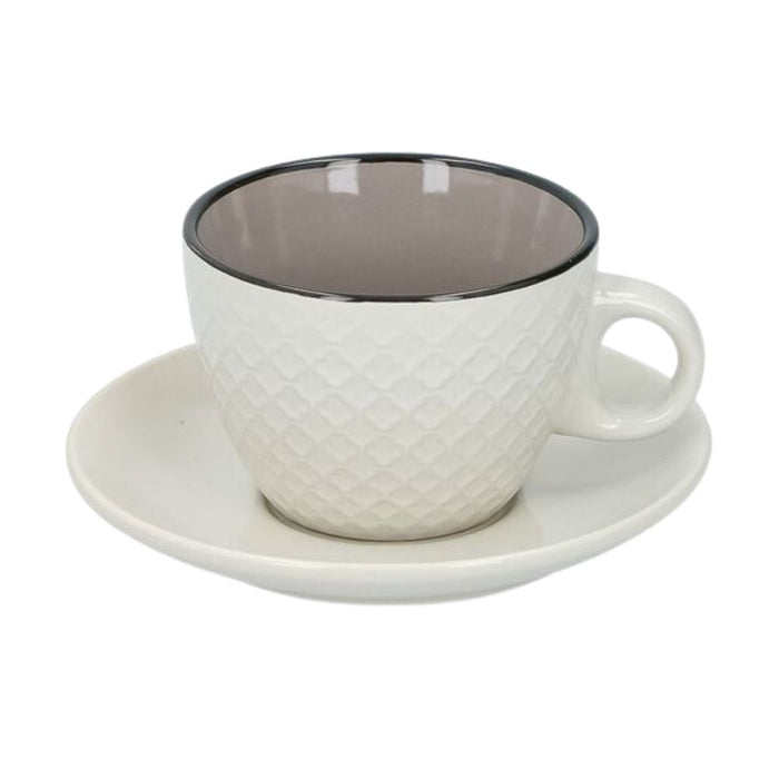 Orange85 Koffiekopjes met Schotel Set van 4 200ml 10x10x6.5 cm Capp...