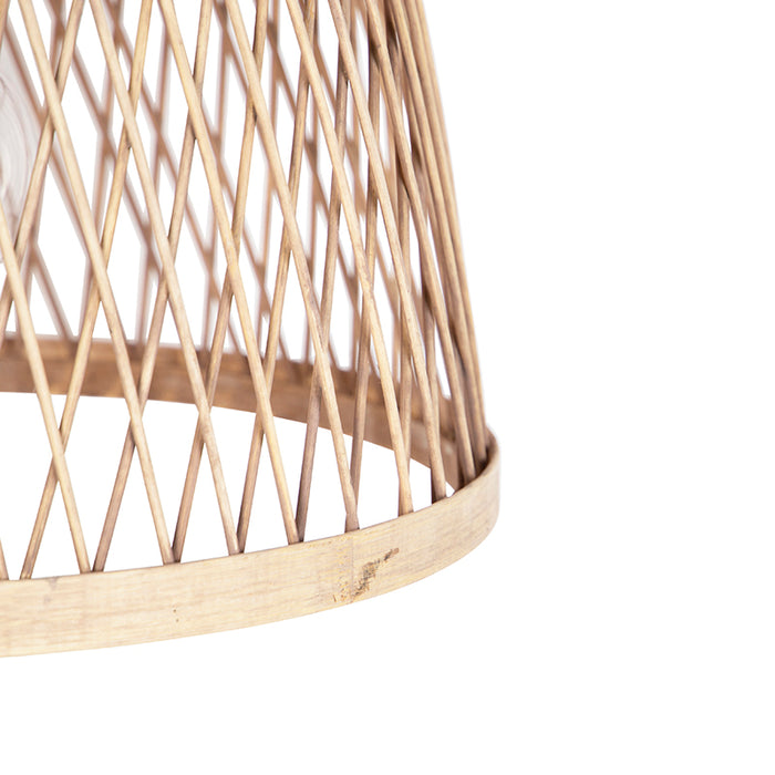 QAZQA Landelijke hanglamp touw met rotan - Calamus