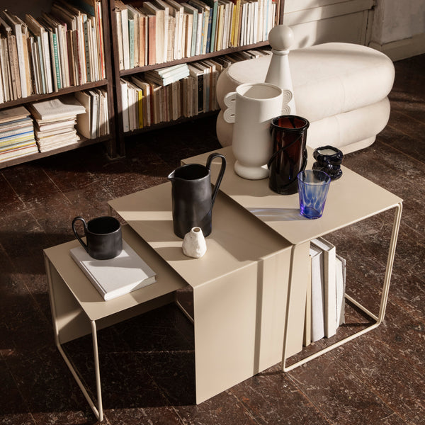 ferm LIVING Cluster Bijzettafel - Cashmere - Set van 3