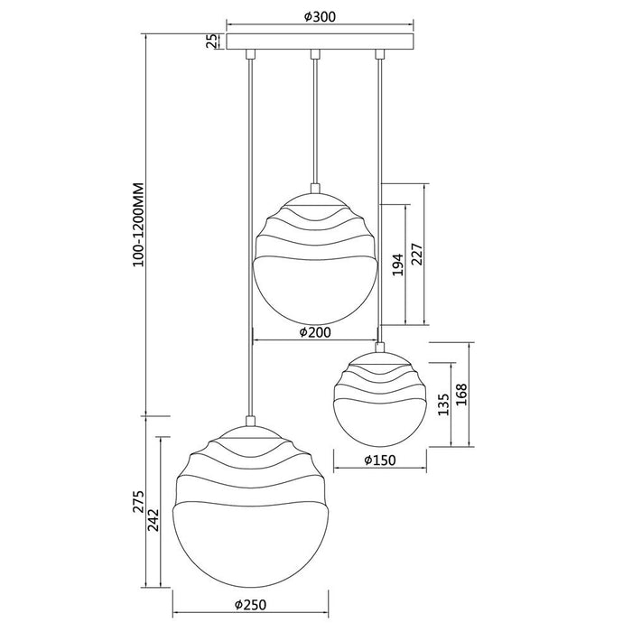 Maytoni - Hanglamp Vinare Smoked Ø 30 cm