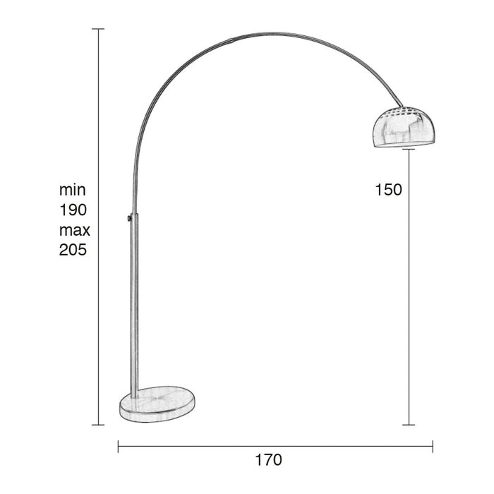 Zuiver Metal Bow Booglamp - Zwart