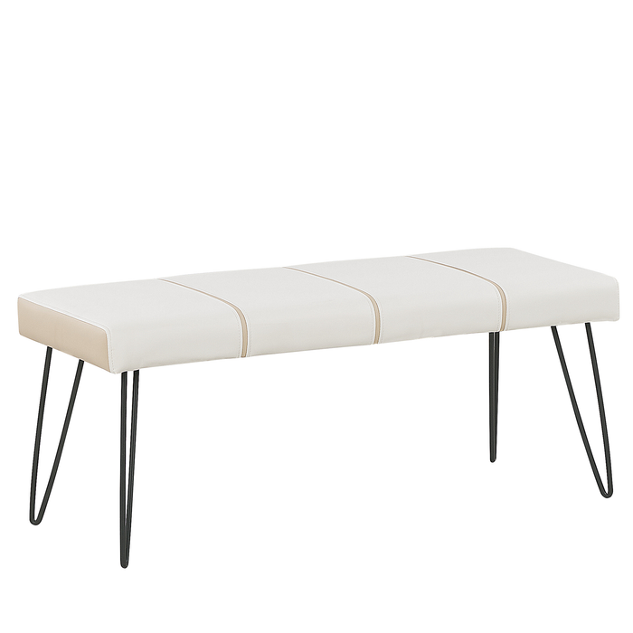 Beliani-BETIN-Slaapkamerset-Lichtbeige-180 x 200 cm-Kunstleer