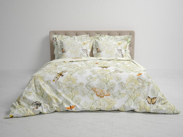 Heckett Lane Dekbedovertrek Katoen Satijn Lubin - off white