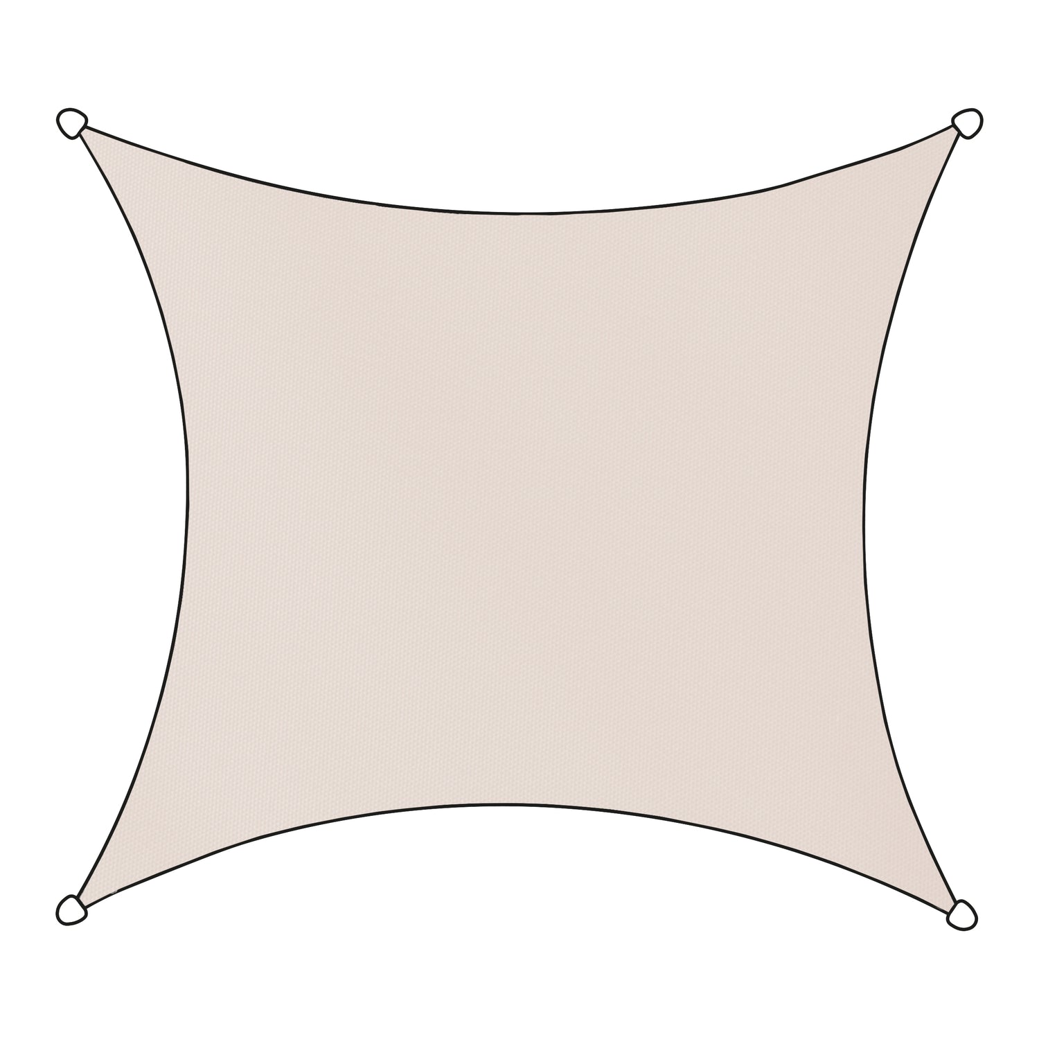 Livin'outdoor Livigno Oxford Schaduwdoek - Vierkant - 5natrl