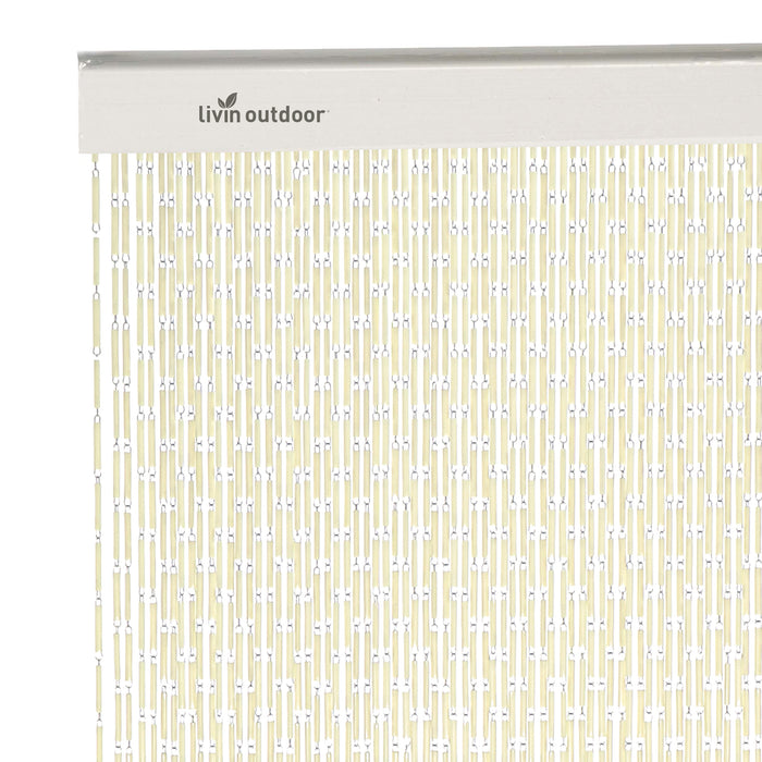 Livin'outdoor Tube Alu Rail Deurgordijn - Ivoorwit - 230x100