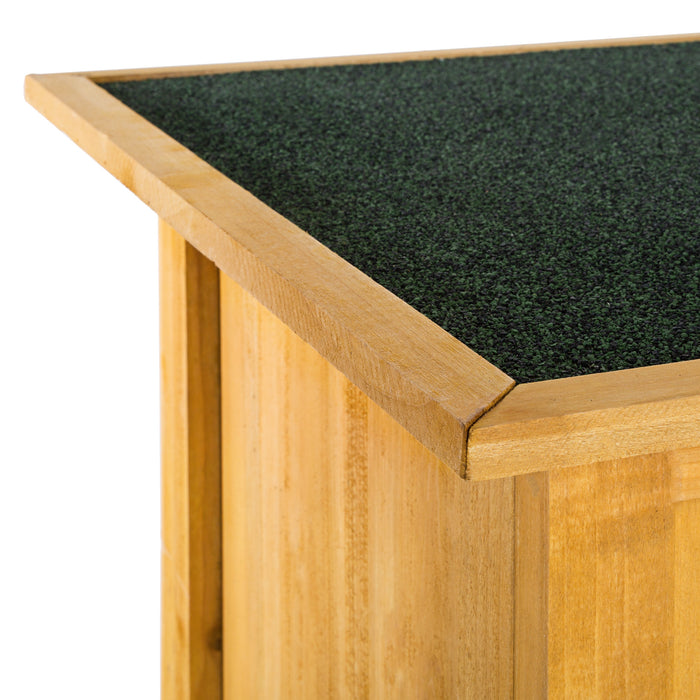 tectake® Tuinkast Taman met vlak dak - Bruin
