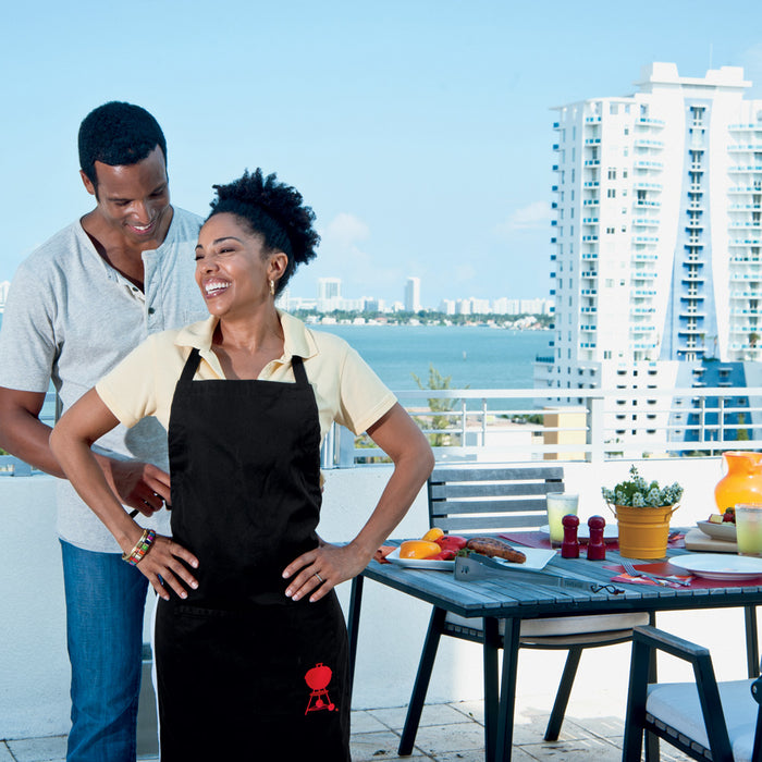 Weber Schort zwart met rode ketel