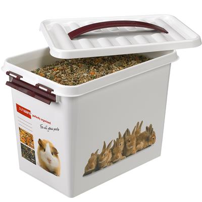 SUNWARE HUISDIERENBOX 9 L 30x20x22cm wit-bordeaux
