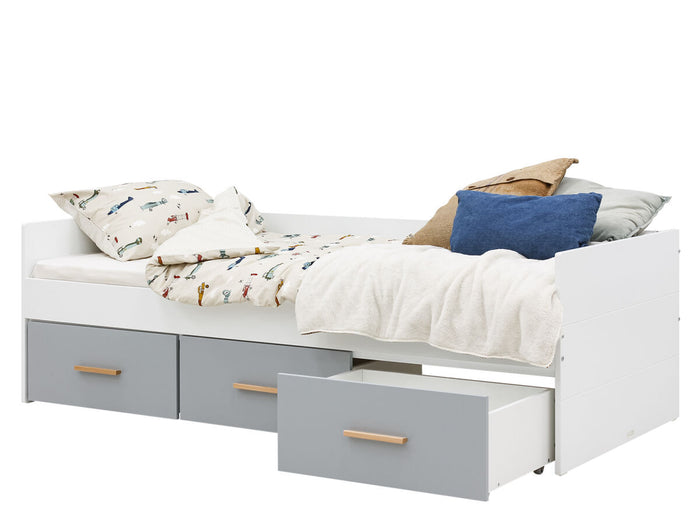 Bopita Emma bedbank 90x200 (excl. bodem) - Wit|Grijs