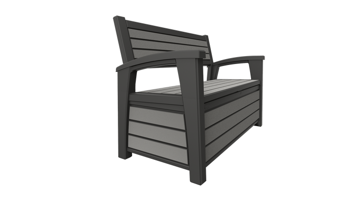 Keter Brushed Bench Box - 227 L - 2-zits
