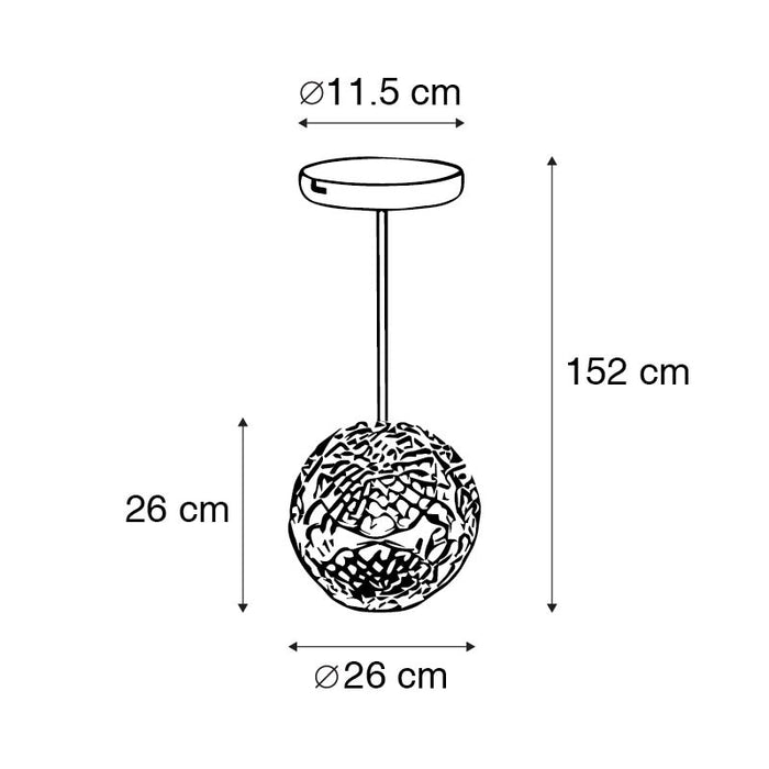 QAZQA Art deco hanglamp goud met zwart - Maro