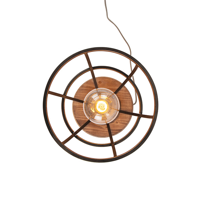 QAZQA Tafellamp arthur - Zwart - Industrieel - D 25cm