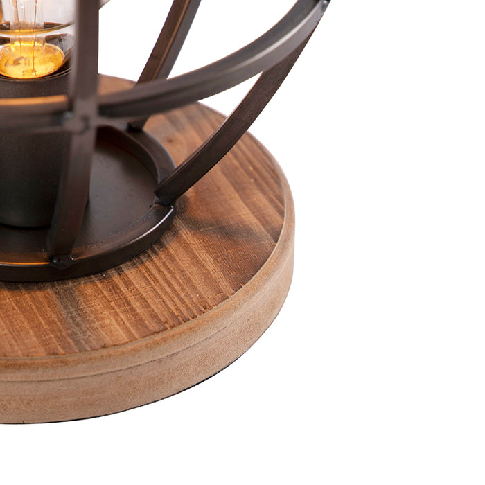 QAZQA Tafellamp arthur - Zwart - Industrieel - D 25cm