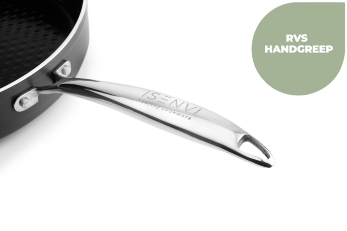 ISENVI Victoria Forged keramische wokpan 32CM - RVS greep
