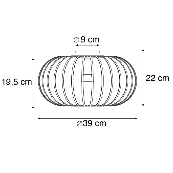 QAZQA Design plafondlamp goud 39 cm - Johanna