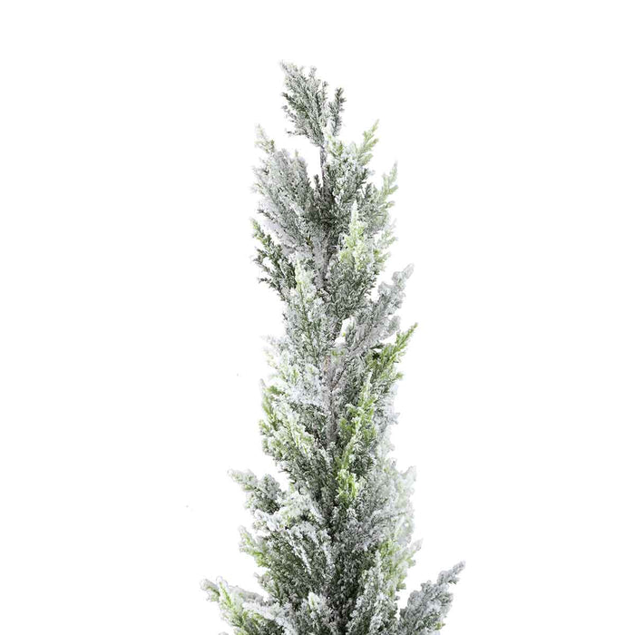 PTMD Abies Kunstkerstboom Jute Zak - H75 x Ø25 cm - PE - Besneeuwd