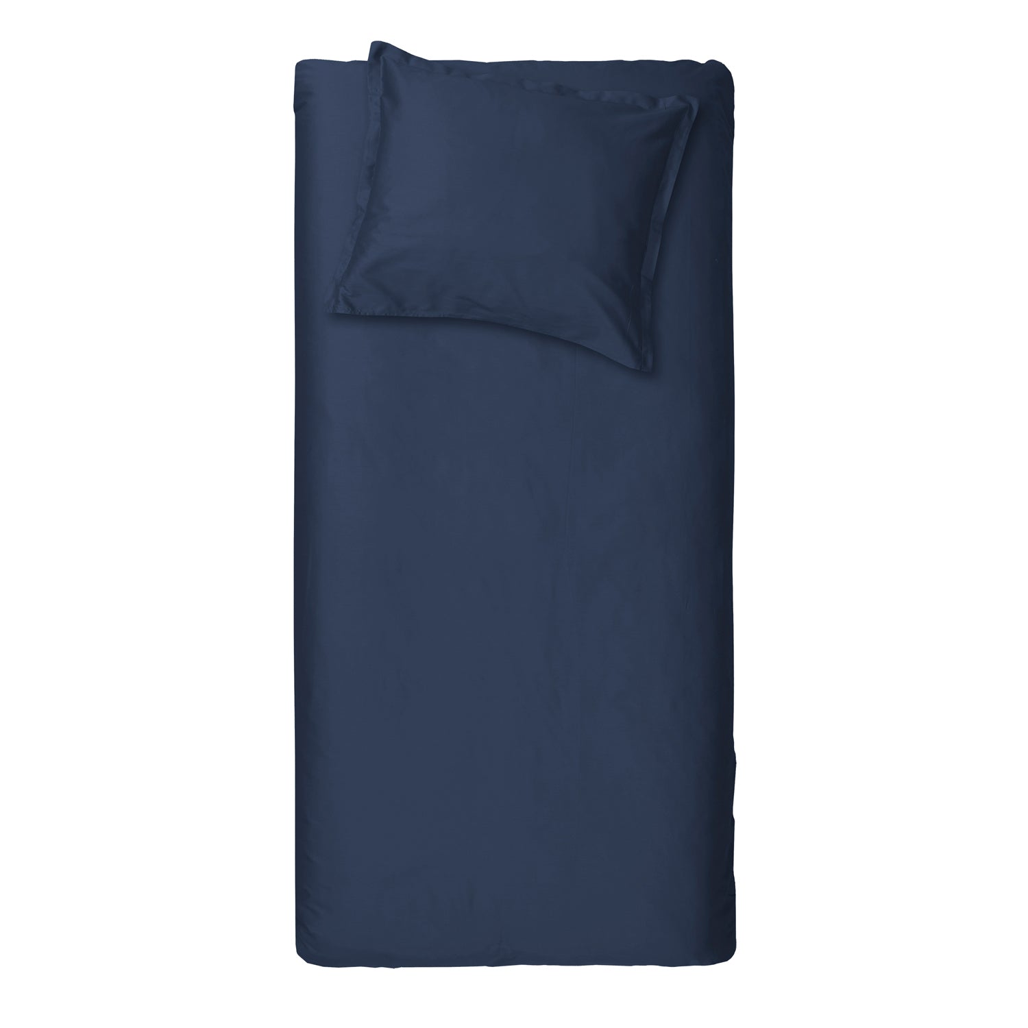 Cinderella Uni Katoensatijn Dekbedovertrek 140 x 200/220 cm - Marine