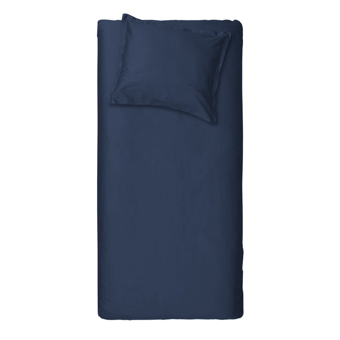 Cinderella Uni Katoensatijn Dekbedovertrek 140 x 200/220 cm - Marine