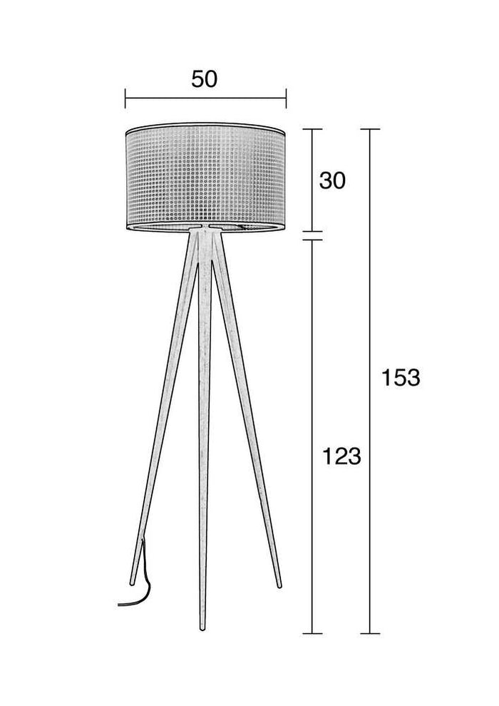 Zuiver Tripod Vloerlamp - Webbing