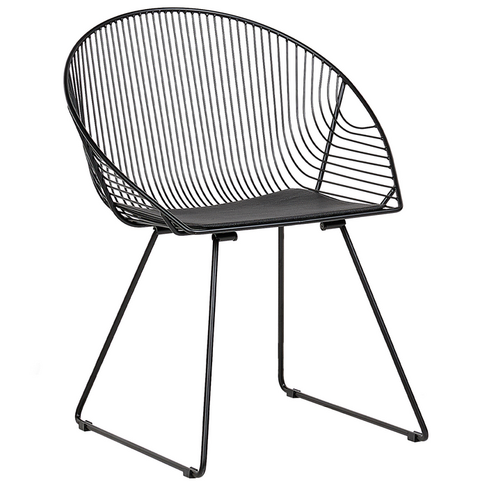 Beliani - AURORA - Eetkamerstoel - Zwart - Staal