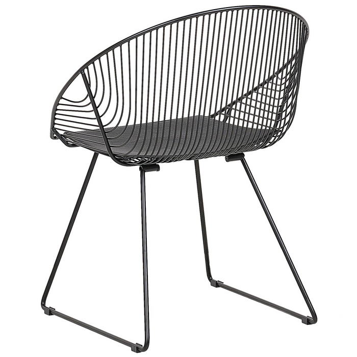 Beliani - AURORA - Eetkamerstoel - Zwart - Staal