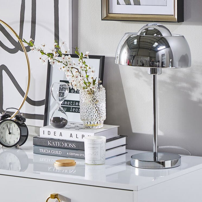 Beliani - SENETTE - Tafellamp - Zilver - Metaal